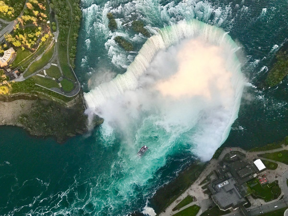 Aerial view of Horseshoe Falls at Niagara Falls, Canada