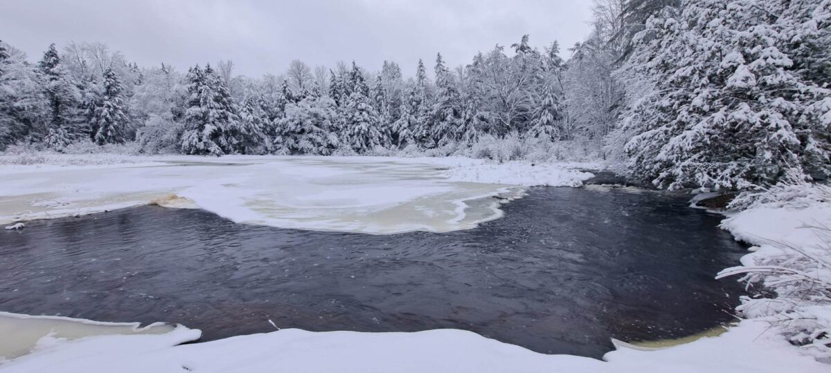 Winter scene in northern Ontario.