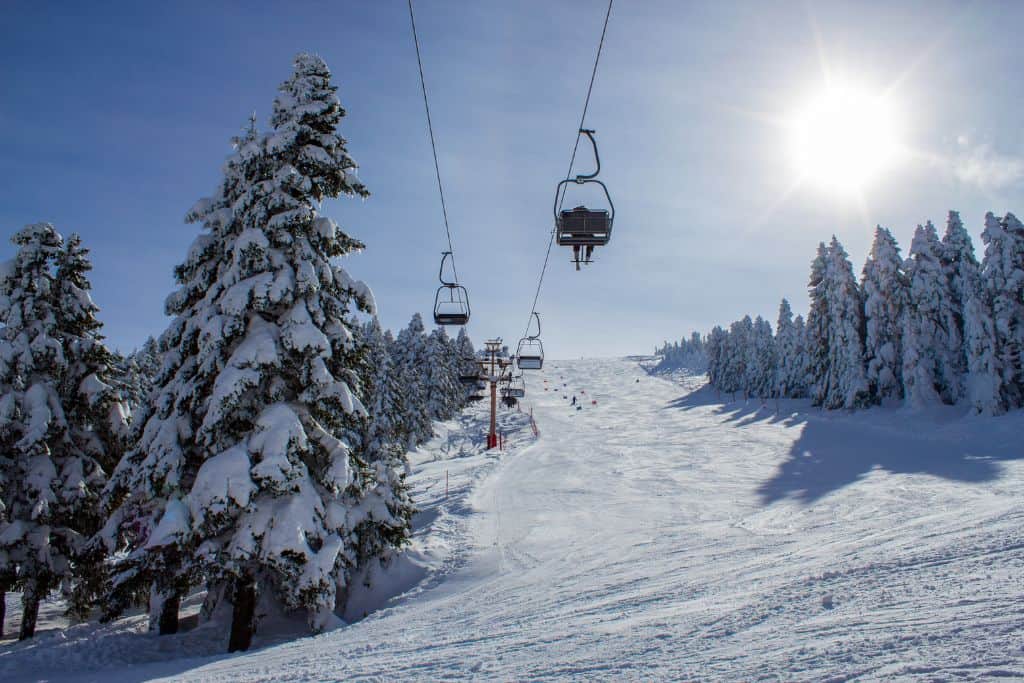 Ski lift at a ski resort